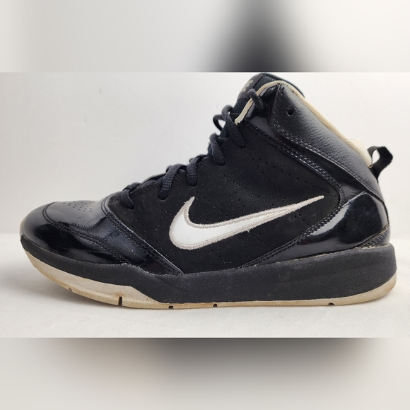 💪 NIKE TEAM HUSTLE D5 BASKETBALL SHOES 454461-010 SIZE 7 YOUTH - BLACK 💪 - Picture 5 of 8